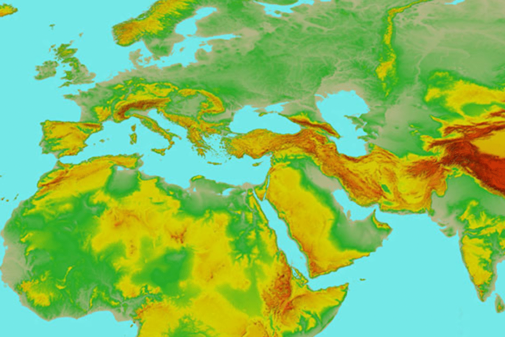 PlanetDEM Elevation data of Europe, Africa, Middle East, west Asia