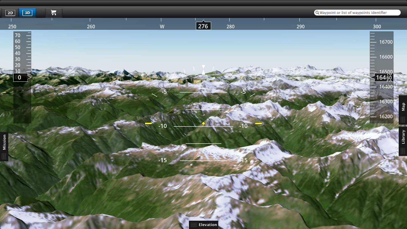 Air Navigation app with imagery of Switzerland