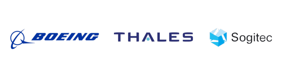 Boeing, thales, sogitec logo