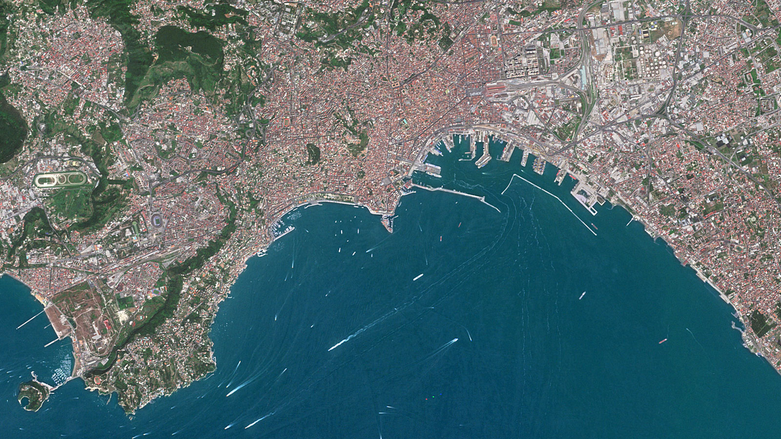PlanetSAT World Map Imagery of Naples, Italy