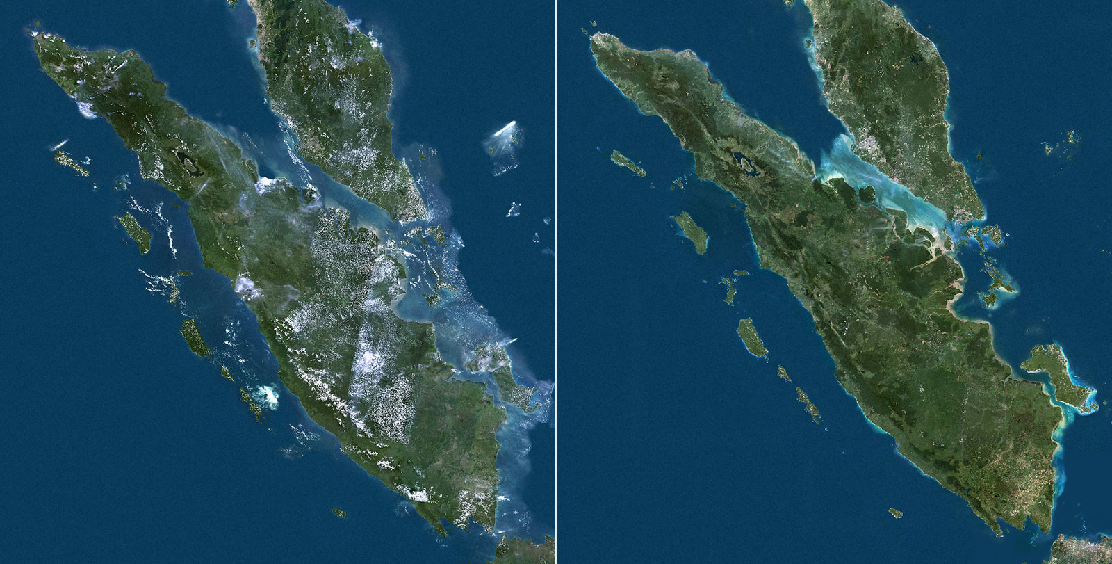 PlanetSAT World Map Imagery of Sumatra, Malaysia