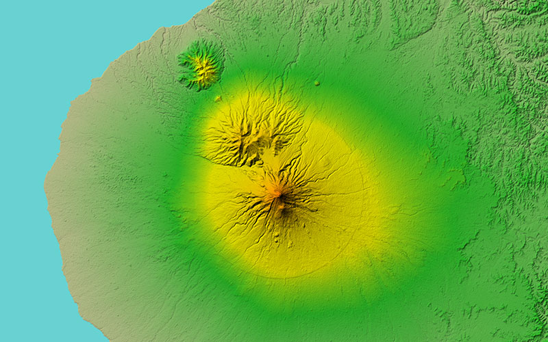 PlanetDEM - Elevation data of New Zealand, Mount Taranaki