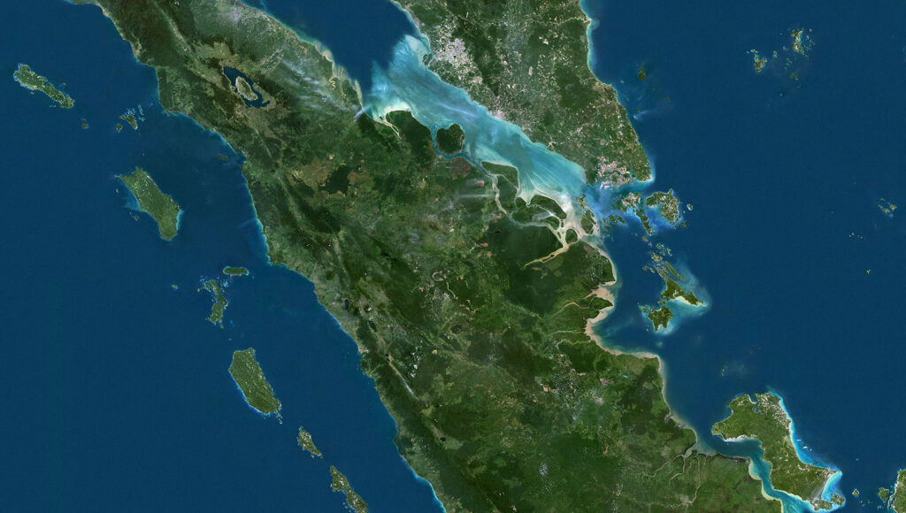 PlanetSAT Beautiful Globl Imagery Basemap of Sumatra, Indonesia