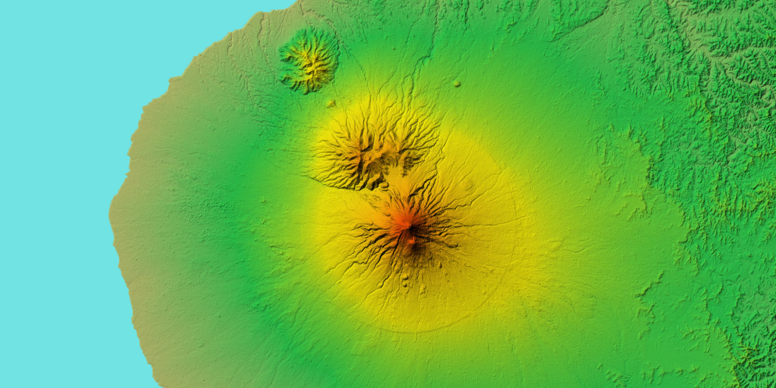 PlanetDEM Elevation Dataset of Mount Taranaki, New Zealand
