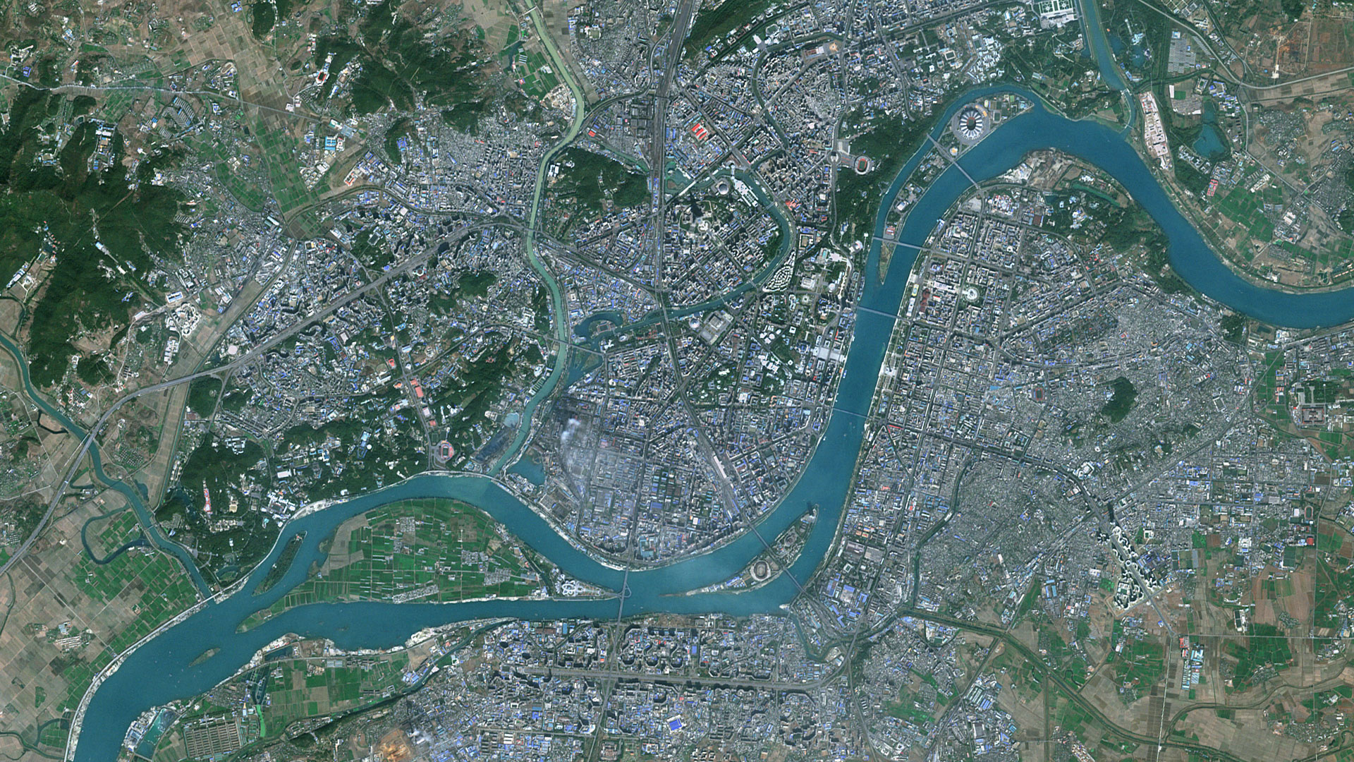 PlanetSAT Imagery Basemap 2025 of Pyong Yang, North Korea