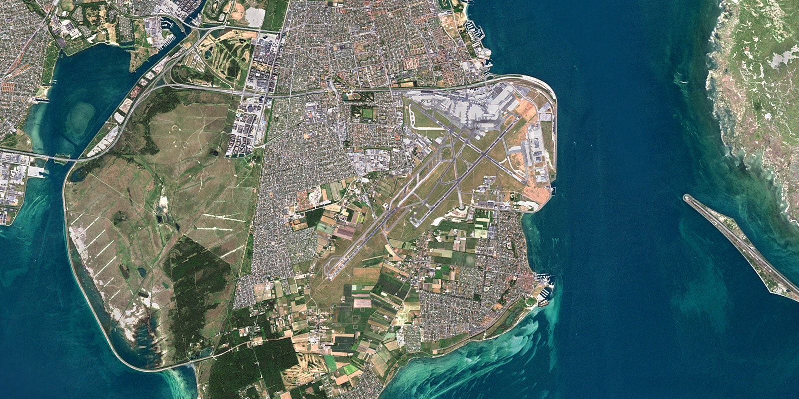 PlanetSAt Global BaseMap 2024 of Conpenhagen Airport, Denmark
