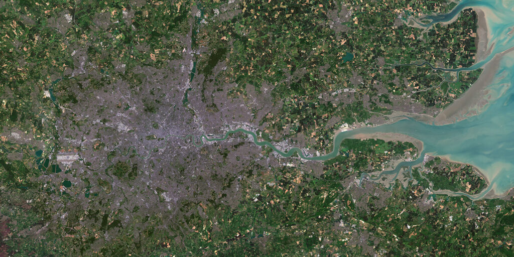 PlanetSAT Global Basemap 2024 of London, UK