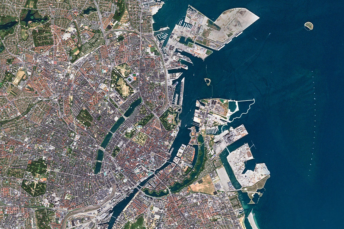 PlanetSAT imagery of Copenhagen, Denmark