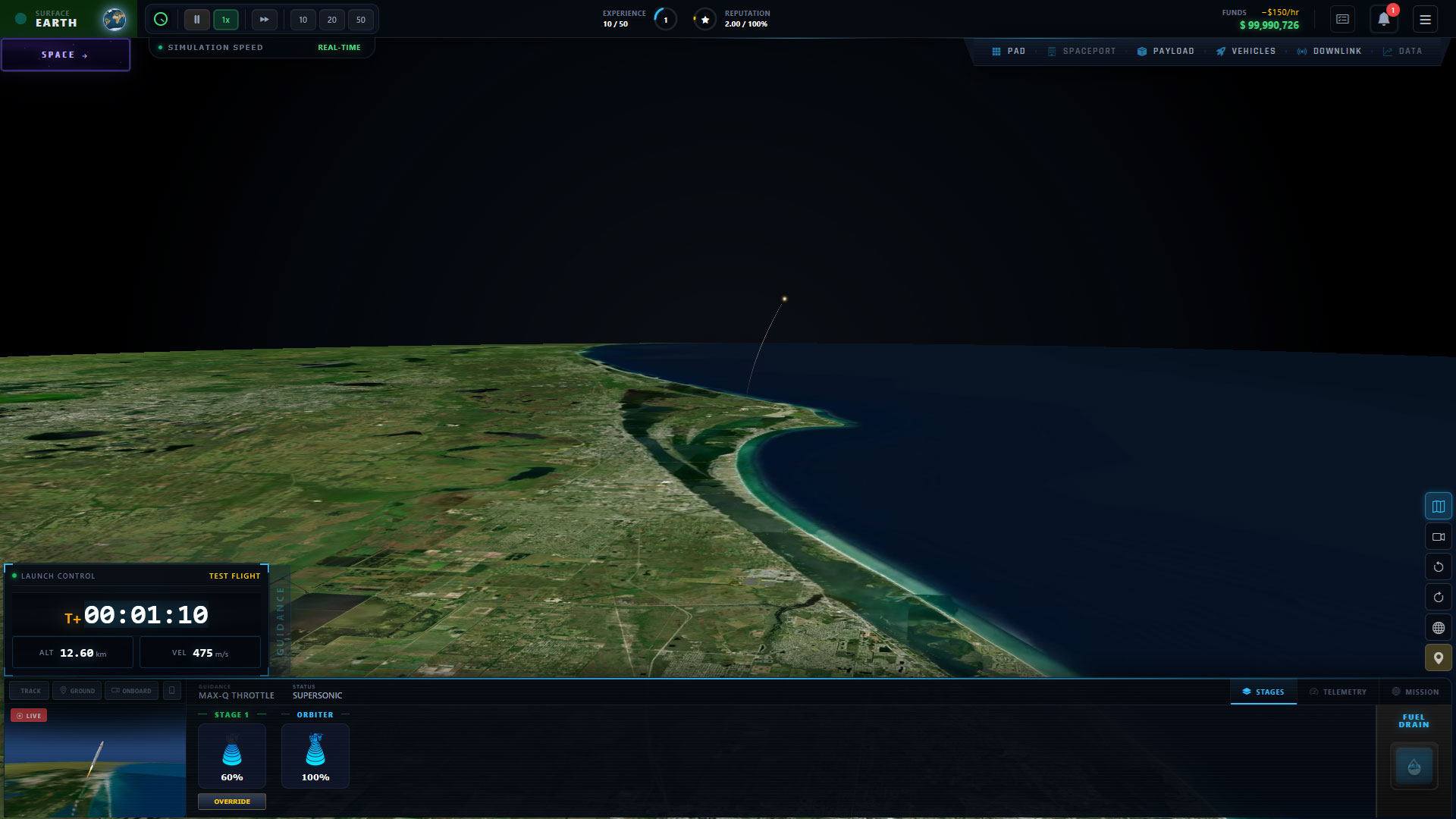 PlanetSAT imagery basemap in Space Manager by Trophy Games