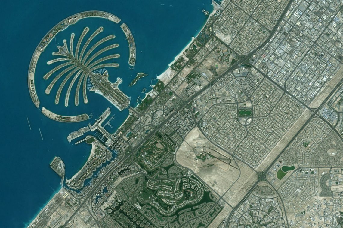 PlanetSAT Global Imagery Basemap of Dubai, UAE